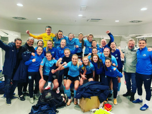 Nagy volt az MTK-sok öröme a győzelem után Forrás: MTK Hungária FC Női Labdarúgó csapat/Facebbok