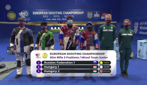 Két magyar egység is a dobogón a vegyes párosok sportpuska összetettjében Forrás: ISSF