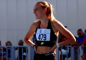 Molnár Janka 56.17 másodpercre kozmetikázta a 400 méteres gátfutás U23-as hazai csúcsát Fotó: Tom Sch