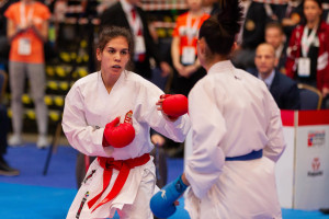 A korosztályos Európa-bajnok Jakubovics Dalma az 50 kg-ban diadalmaskodott a 21 éven aluliaknál Forrás: karate.hu