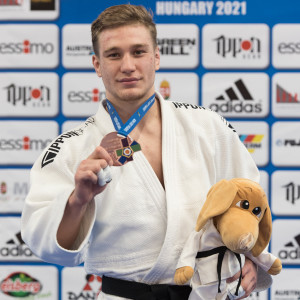 Tóth Benedek az Eb-bronzzal Forrás: World Judo Hungary