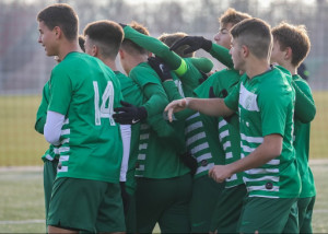 A Ferencvárosi TC U15-ös gárdája gólt ünnepel Forrás: fradi.hu