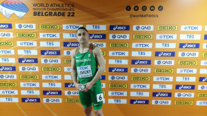 Illovszky Dominik a 27. helyen zárta a 60 méteres síkfutás előfutamait a belgrádi fedett pályás felnőtt vb-n Forrás: atletika.hu