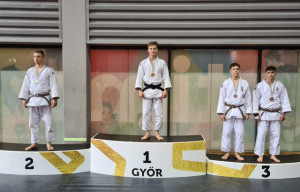 Farkas Bence nyerte a 60 kilósok versenyét a győri junior ob-n Forrás: Facebook / judoinfo.hu
