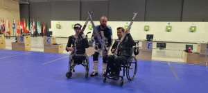 Rescsik Csaba (balra) kvótát szerzett a 2024-es párizsi paralimpiára Forrás: hunshooting.hu