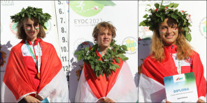 A három magyar győztes: (balról) Mikes Janka, Csoboth Márton és Máramarosi Rita Forrás: MTFSZ